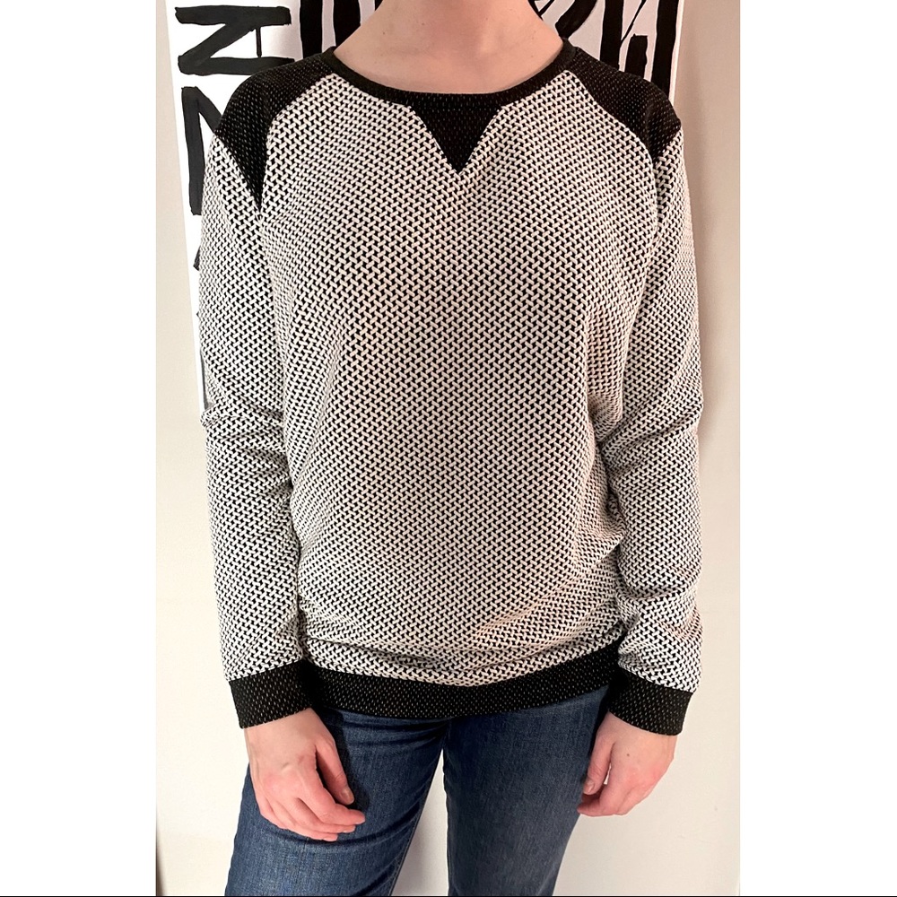 Scotch & Soda Black and White Patterned Jumper